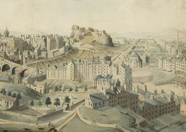 Robert Barker, Panorama of Edinburgh (detail), 1792.
